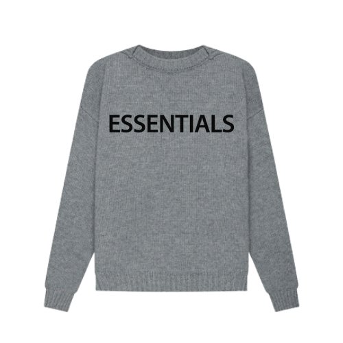 Essentials Overlapped Gray Sweater2 Essentials Overlapped Gray Sweater