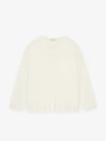 Ottoman Straight Neck White Sweater