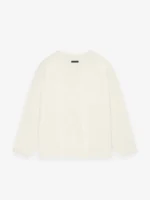 Ottoman Straight Neck White Sweater