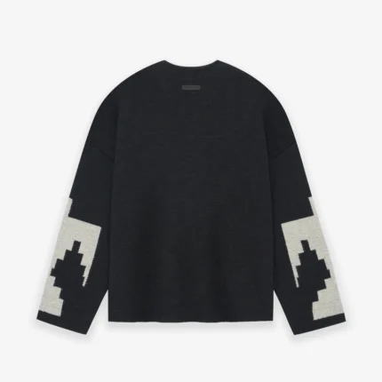 Thunderbird Wool Full Zip Black Sweater