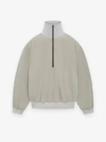 Washed Nylon Half Zip Track Grey Jacket