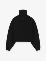 Womens Waffle Black Turtleneck