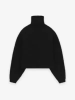 Womens Waffle Black Turtleneck