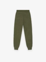 Womens Waffle Fitted Green Sweatpant