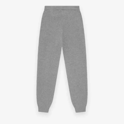 Womens Waffle Fitted Grey Sweatpant