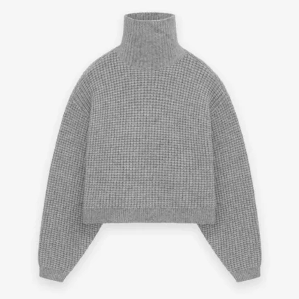 Womens Waffle Turtleneck