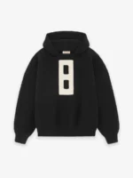 Wool Boucle 8 Black Hoodie